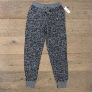 NWT Anthropologie Animal Print Jogger Sweats Grey